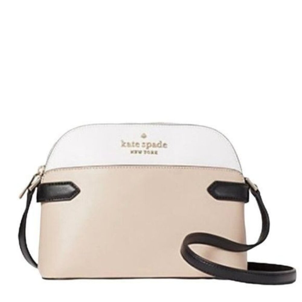 Kate Spade Staci Colorblock DomeCrossbody Bag in Warm Beige Multi NWT - Picture 2 of 14
